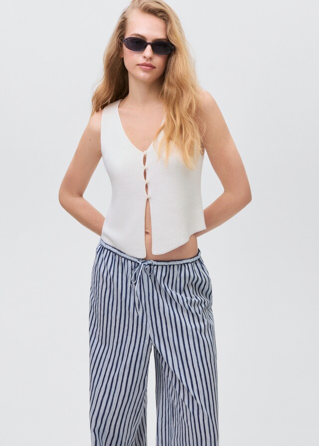 Mango Pantaloni Diritti Righe