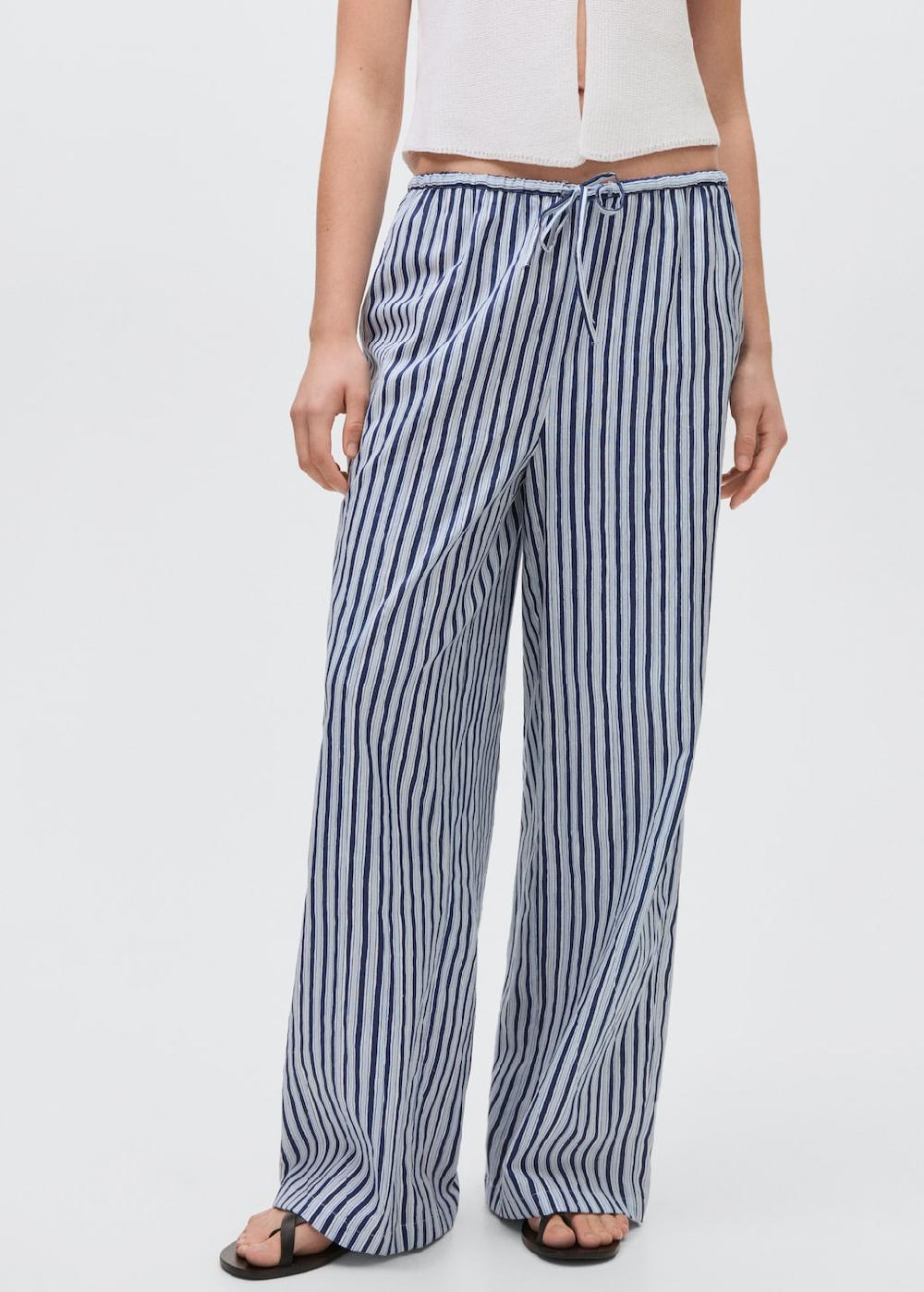 Mango Pantaloni Diritti Righe