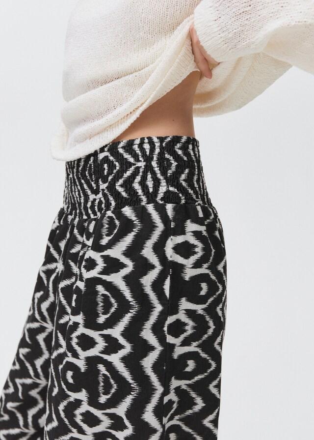 Mango Pantaloni Diritti Stampati