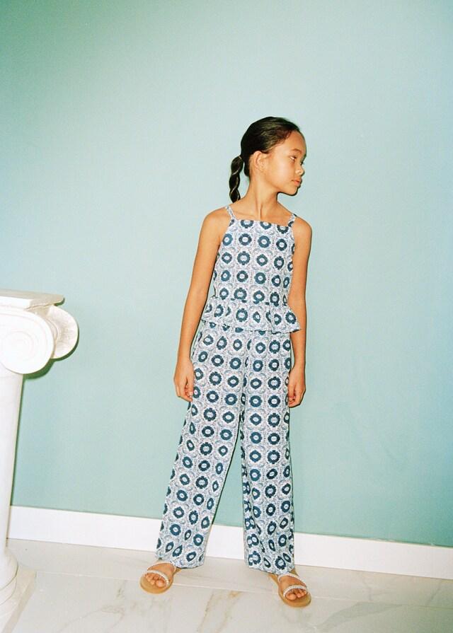 Mango Pantaloni Diritti Stampati