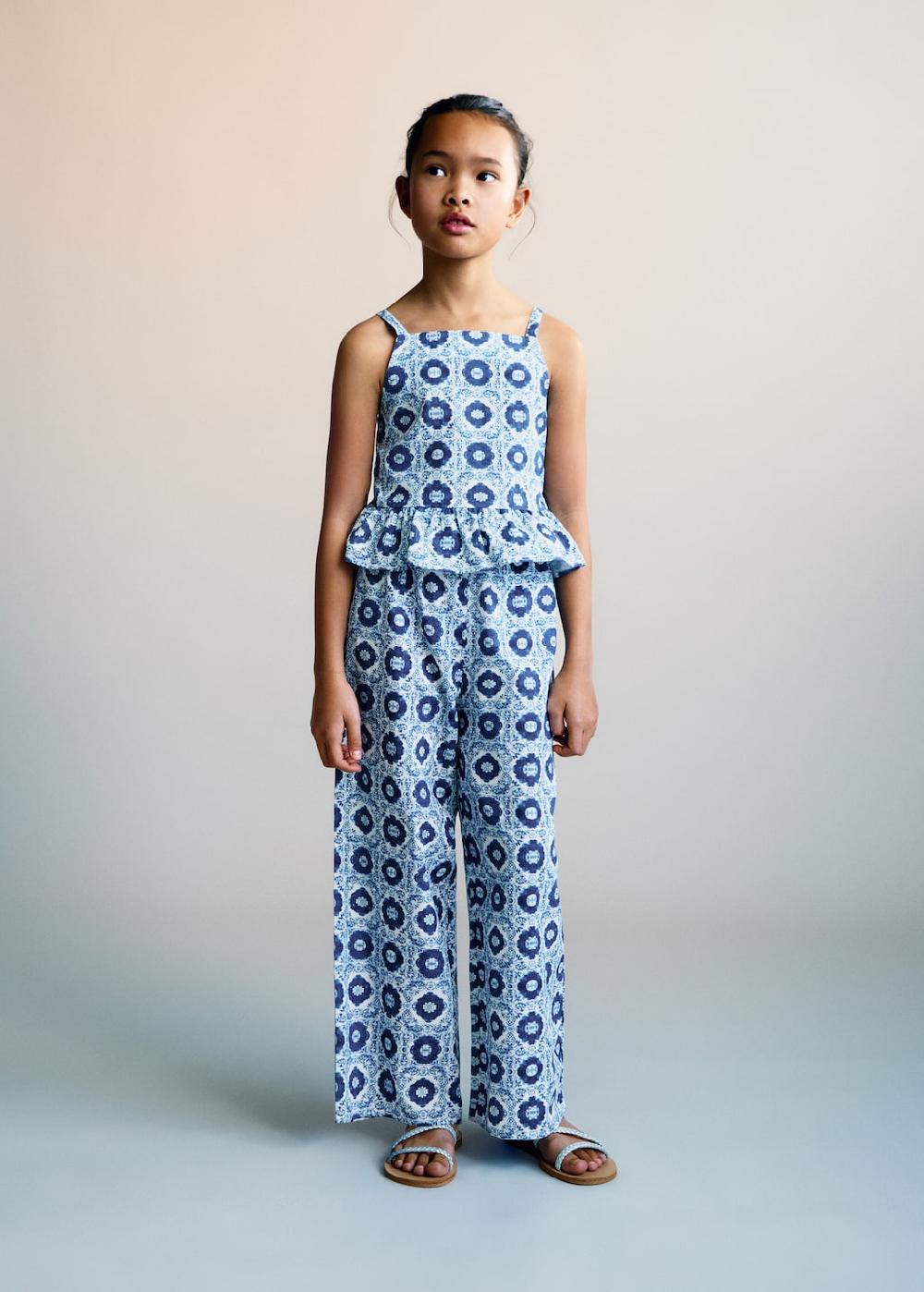 Mango Pantaloni diritti stampati