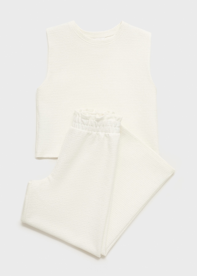 Mango Pantaloni Diritti Texture