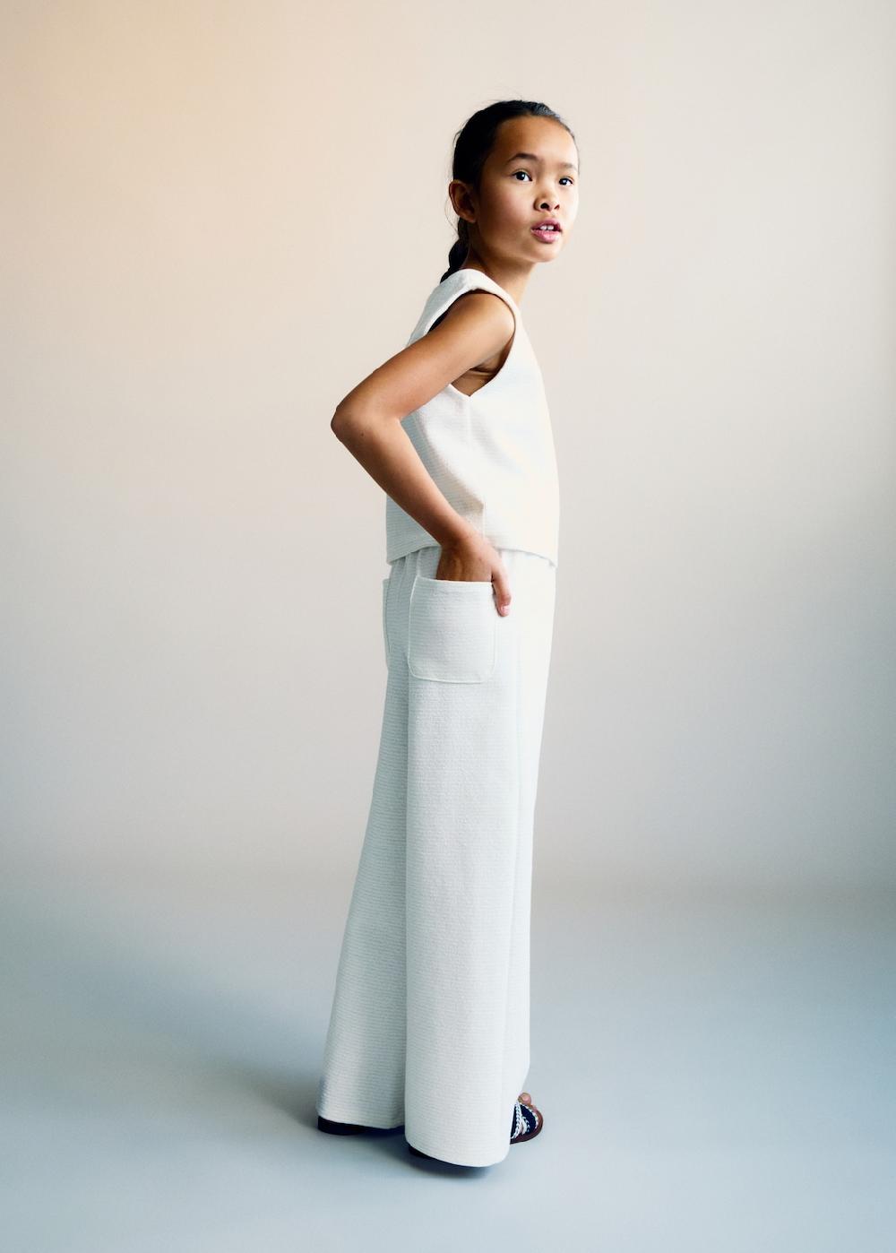 Mango Pantaloni diritti texture