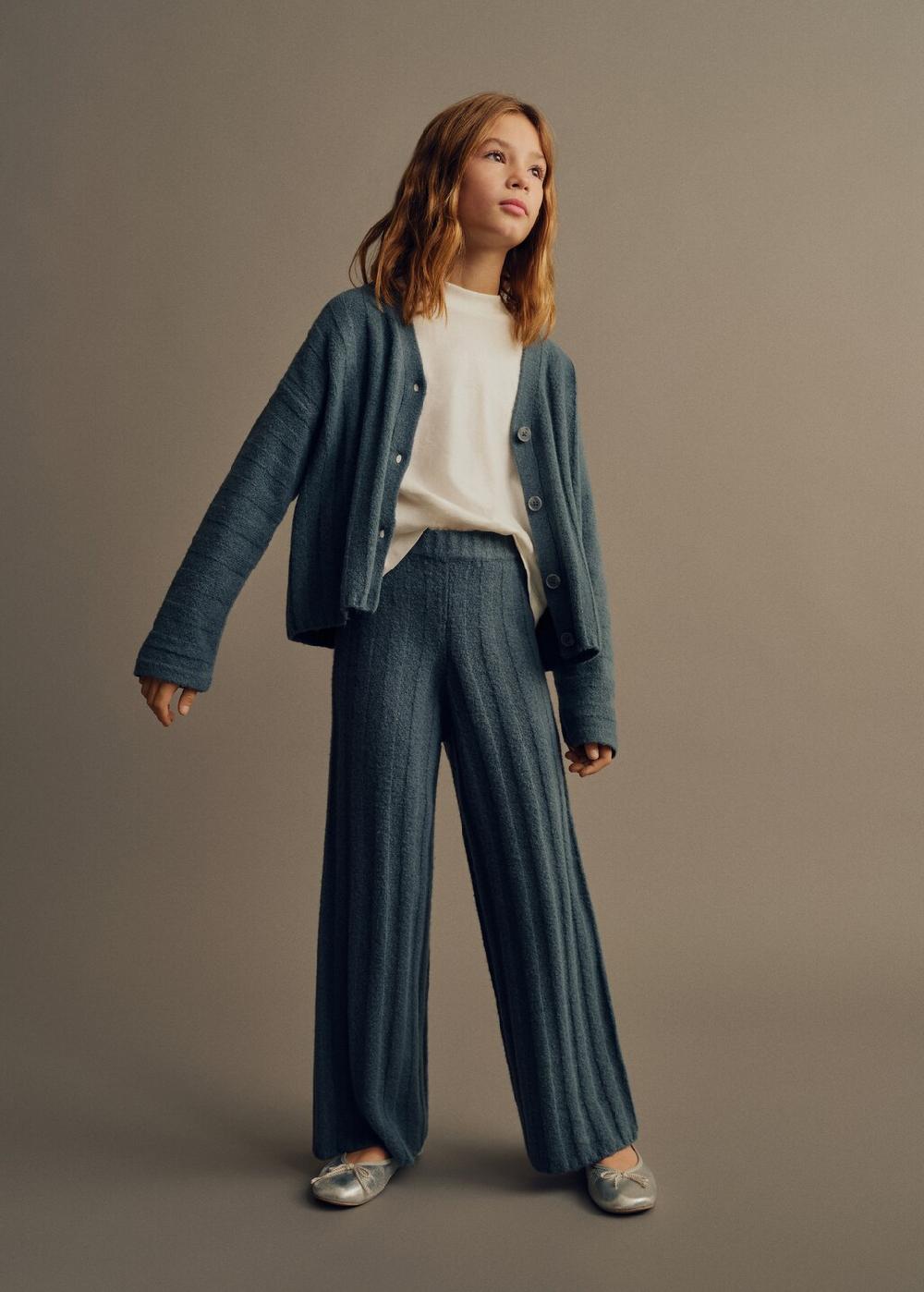 Mango Pantaloni maglia a coste