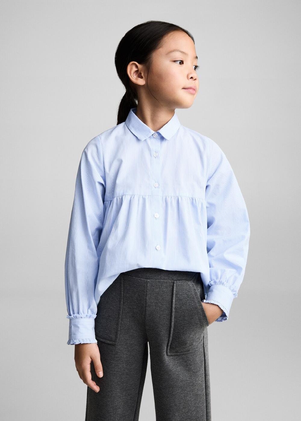 Mango Pantaloni maglia cotone lino