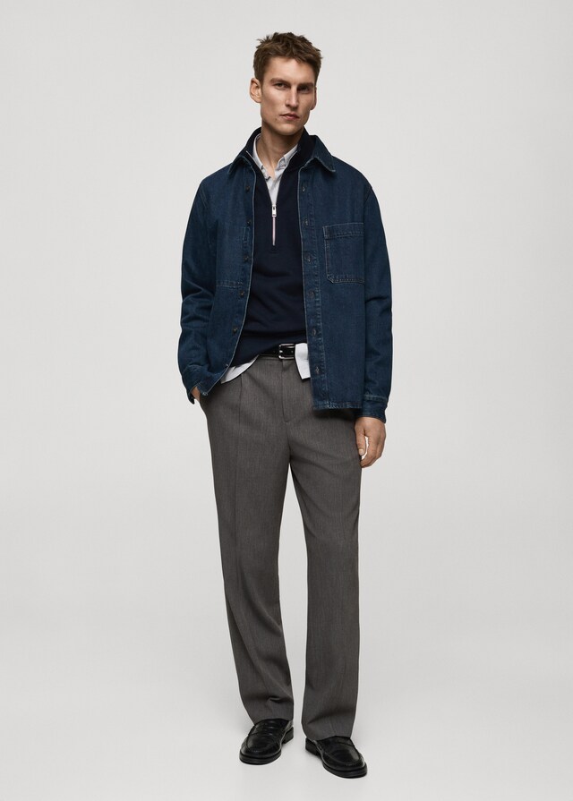 Mango Pantaloni Pinces Straight-fit