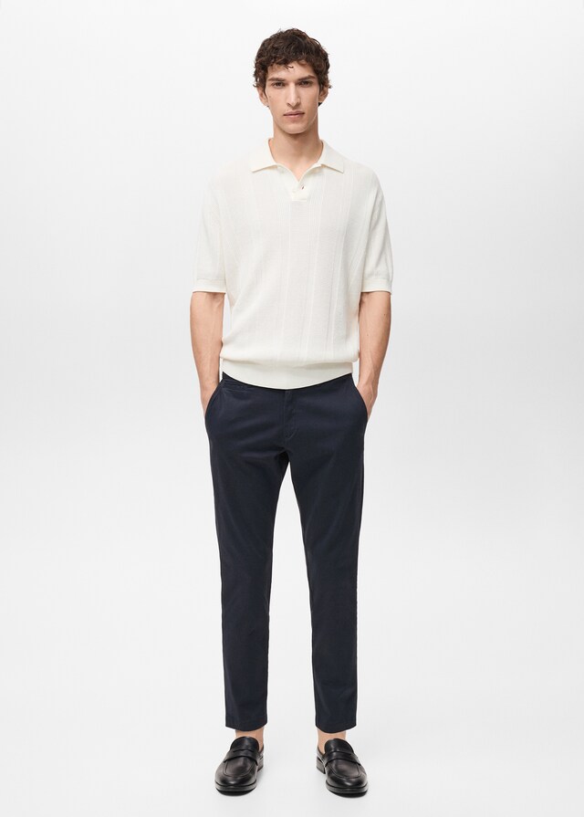 Mango Pantaloni Prato Chino Cropped Tapered