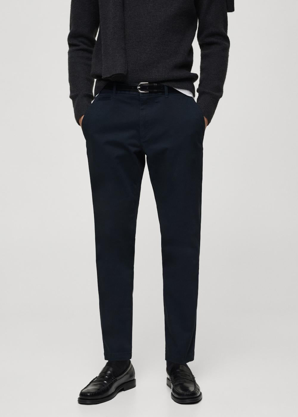 Mango Pantaloni Prato chino cropped tapered