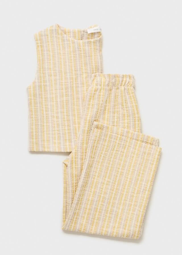 Mango Pantaloni Texture Righe