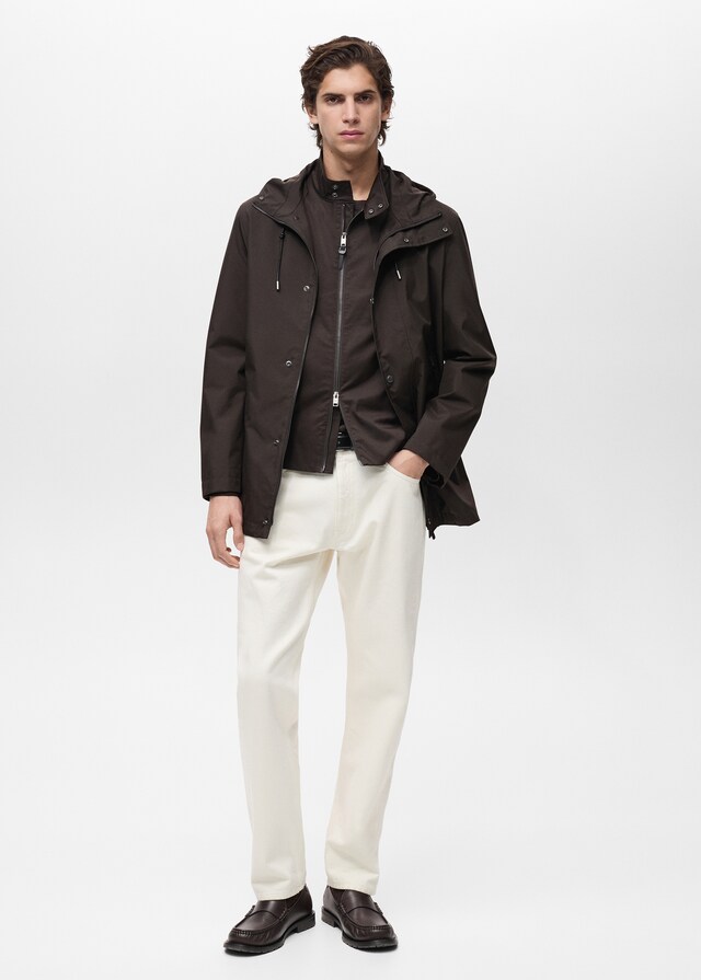Mango Parka Cappuccio Water Repellent