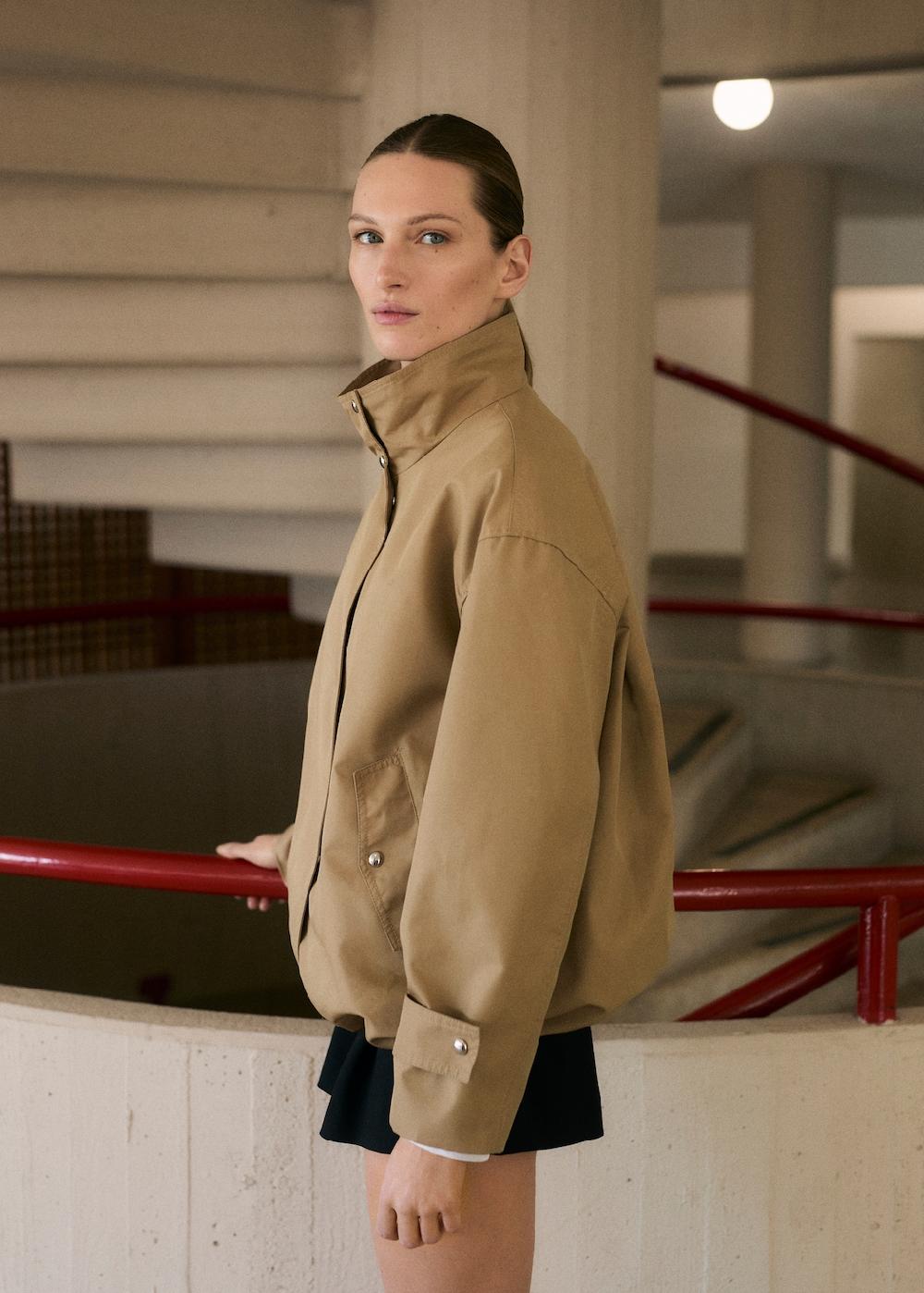 Mango Parka cotone bordo inferiore increspato