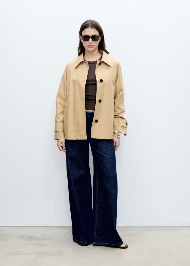 Mango Parka Cotone Bottoni