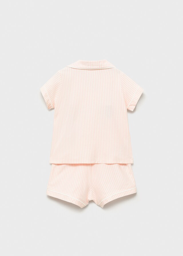Mango Pigiama Corto Cotone Righe