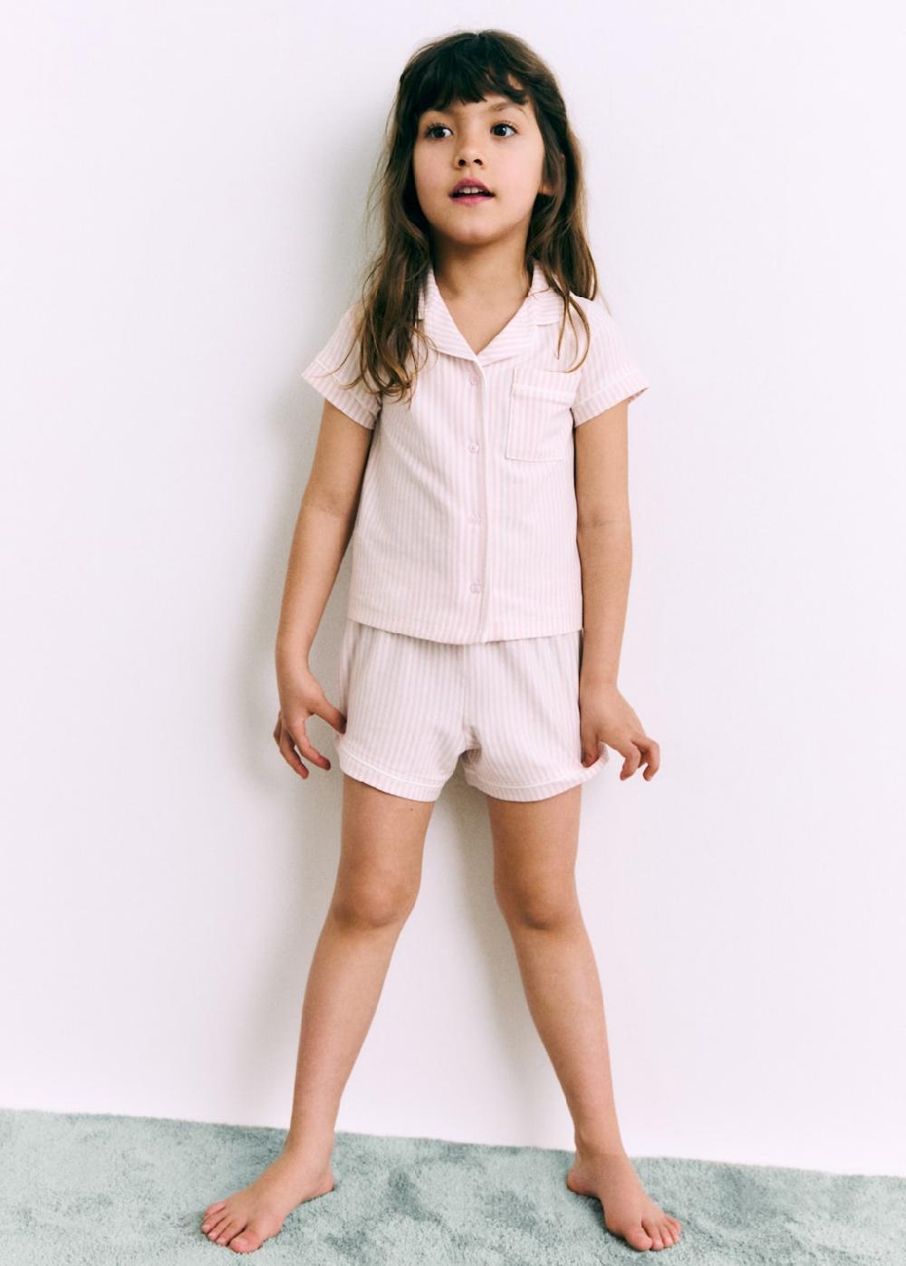Mango Pigiama corto cotone righe