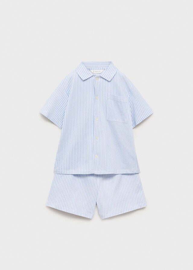 Mango Pigiama Corto Righe