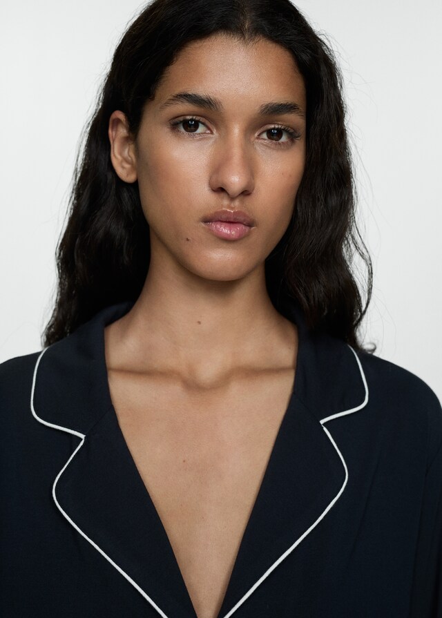 Mango Pigiama Due Pezzi Bordo