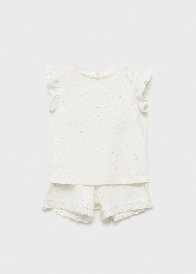 Mango Pigiama Fiori Cotone