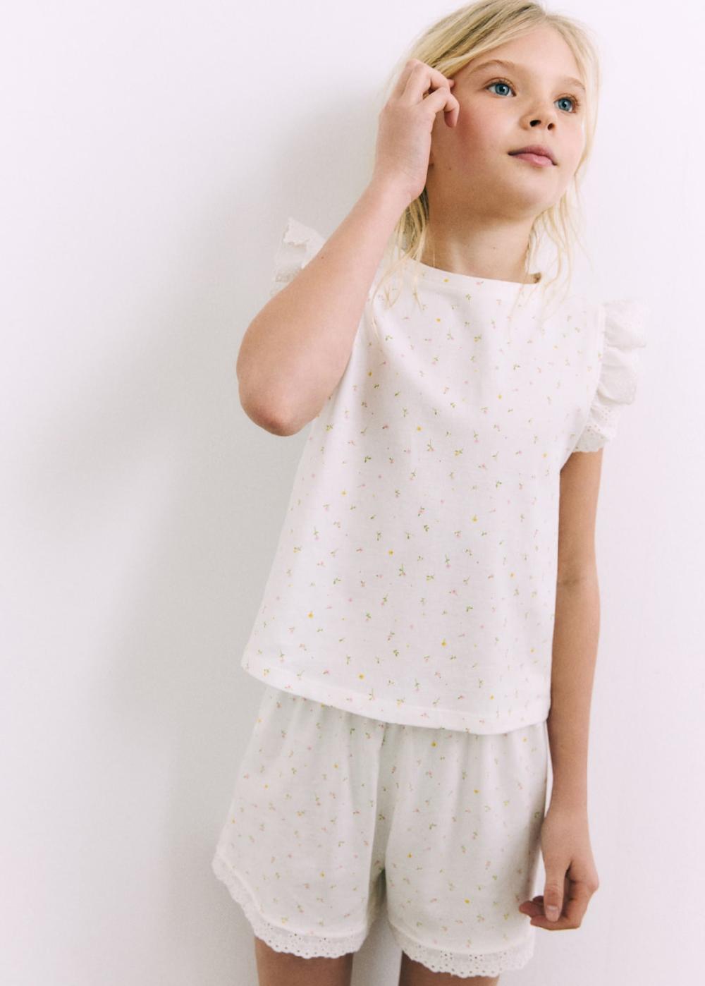 Mango Pigiama fiori cotone