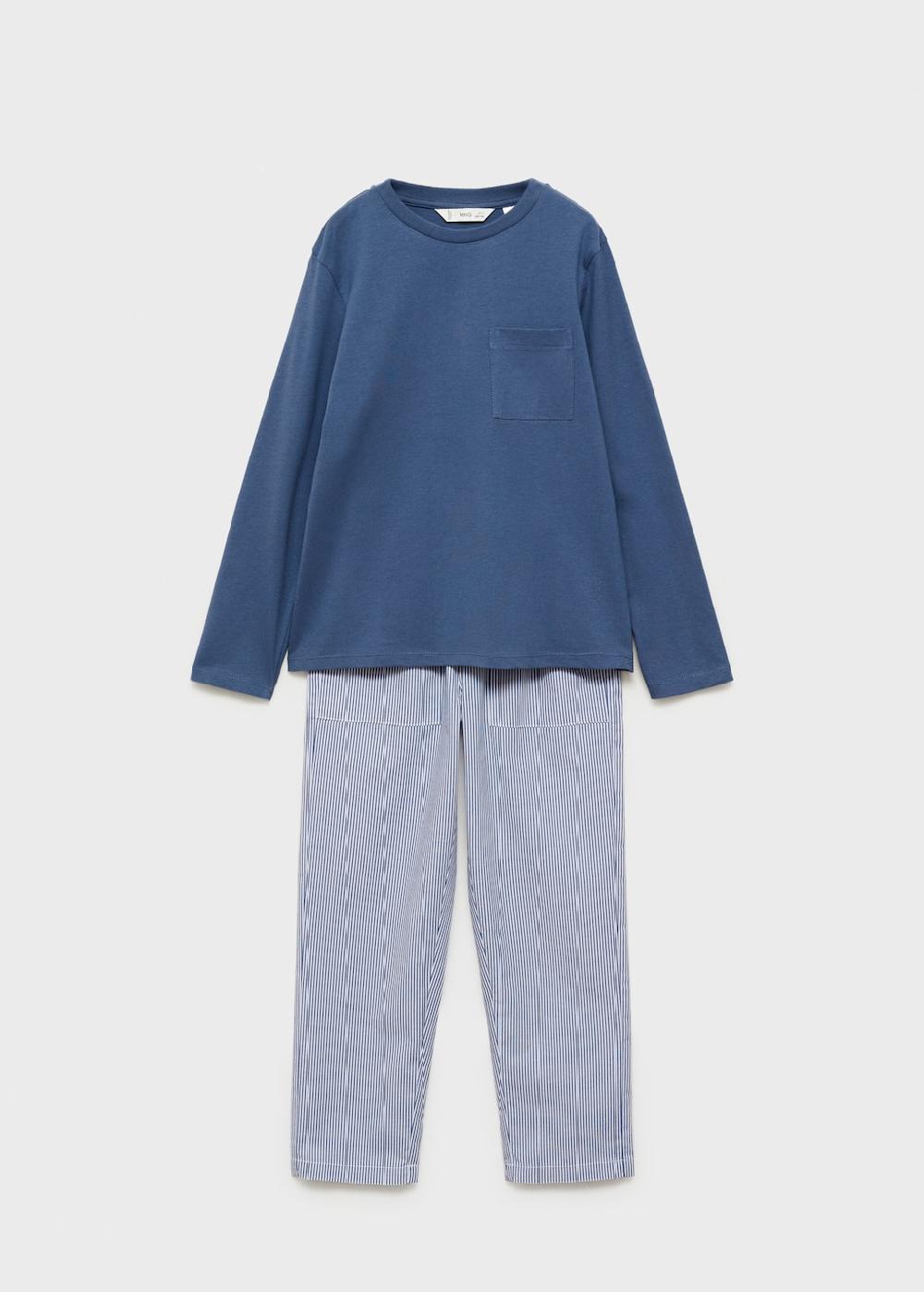 Mango Pigiama lungo cotone righe