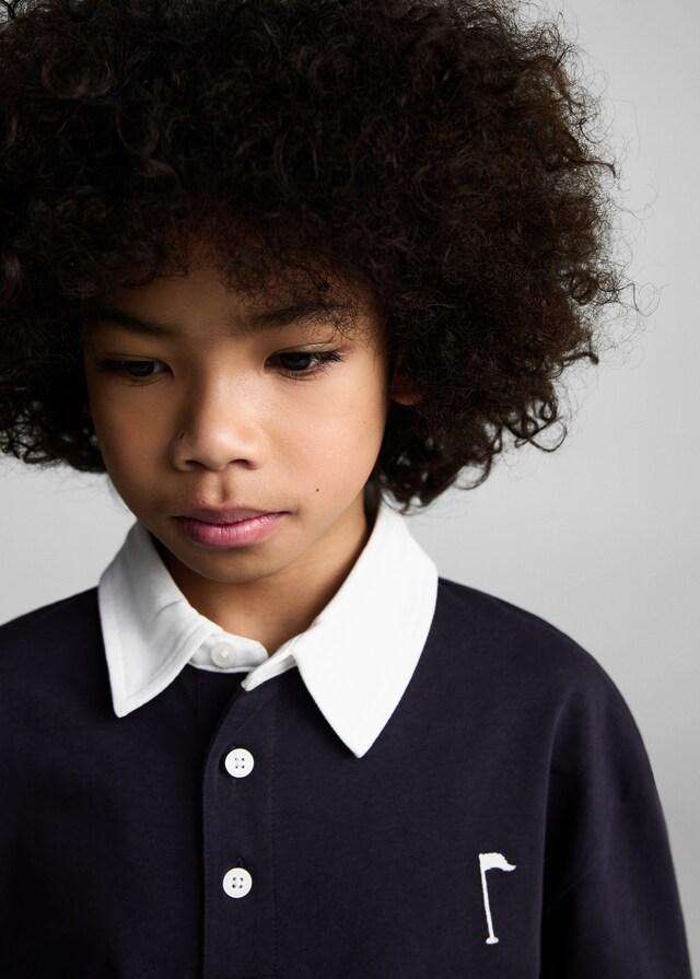 Mango Polo Cotone Collo Contrasto