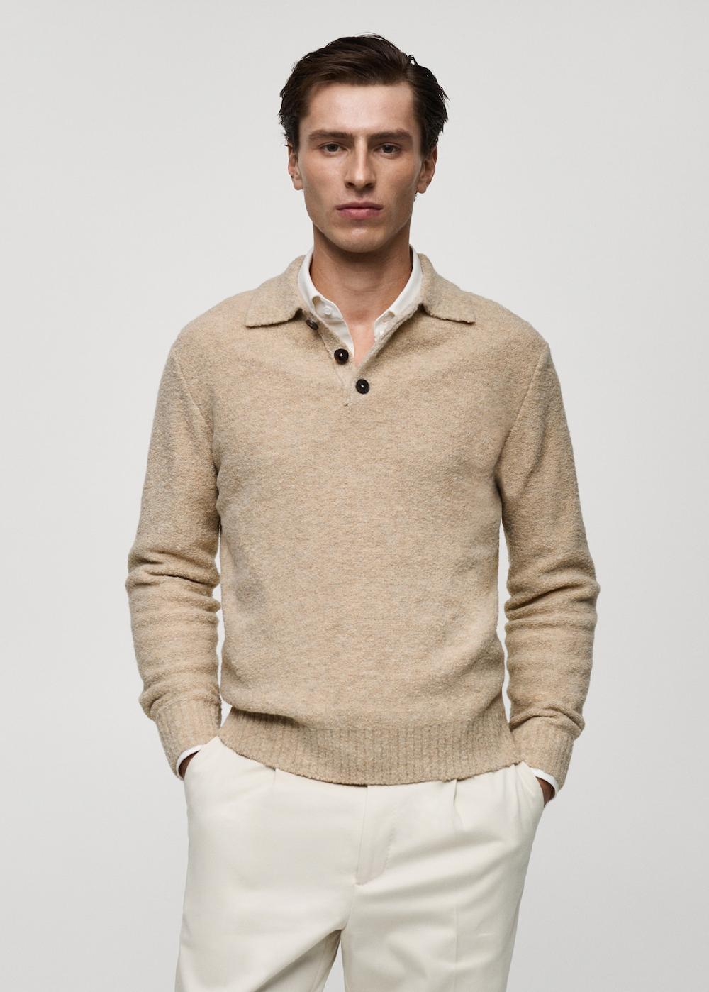 Mango Polo maglia mini bouclé