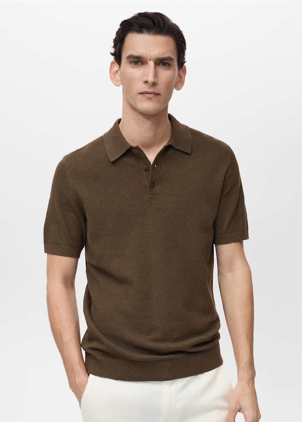 Mango Polo maglia texture slim-it