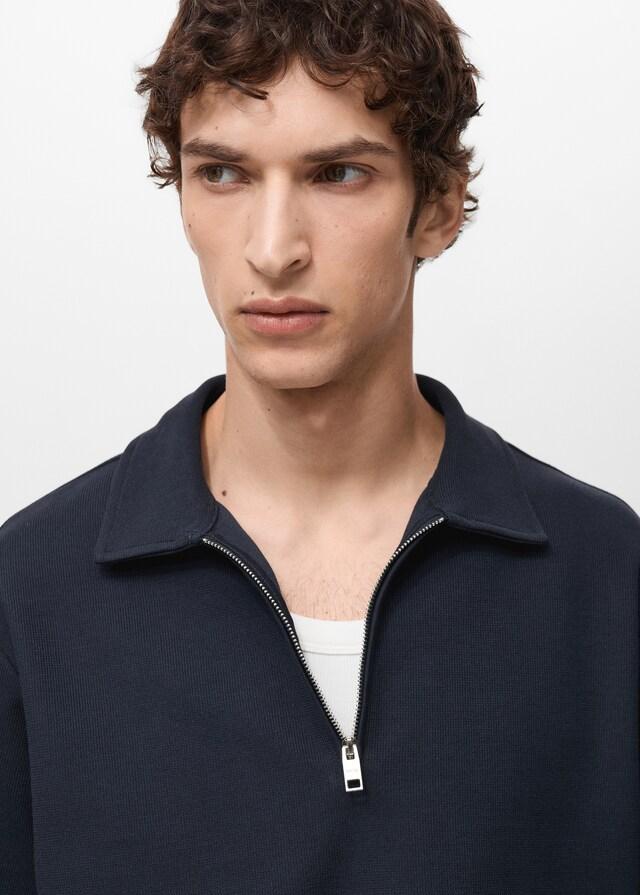 Mango Polo Struttura Collo Con Zip
