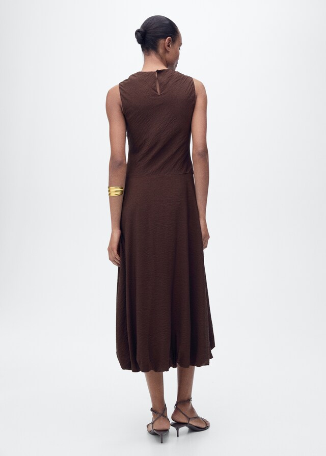 Mango Puffed Hem Midi Dress