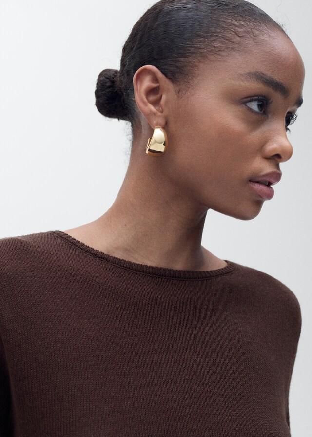 Mango Pullover Collo Barca Misto Lino