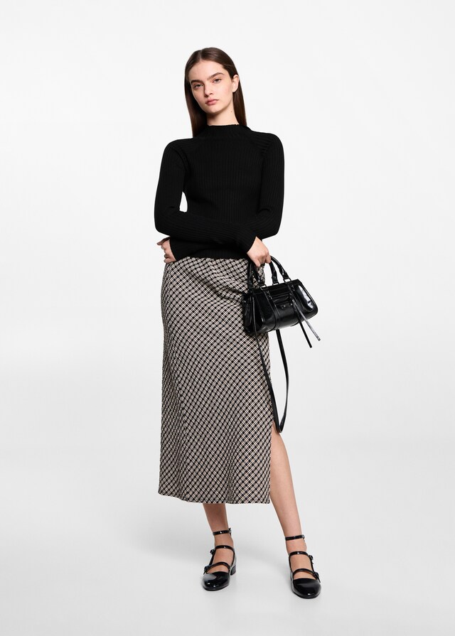 Mango Pullover Coste Collo Alto