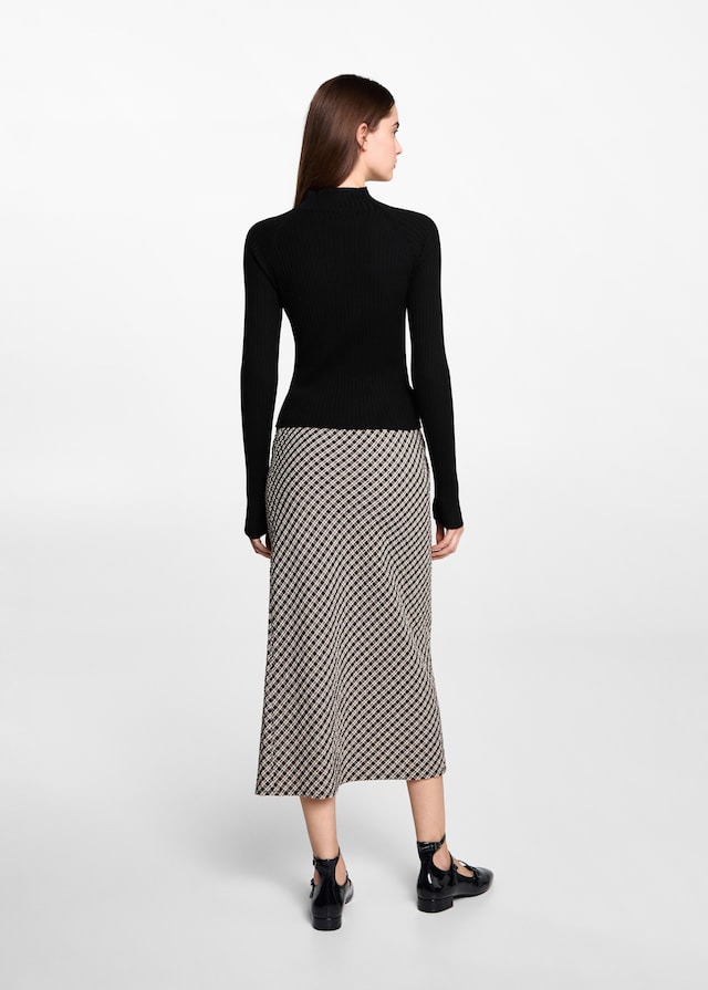 Mango Pullover Coste Collo Alto