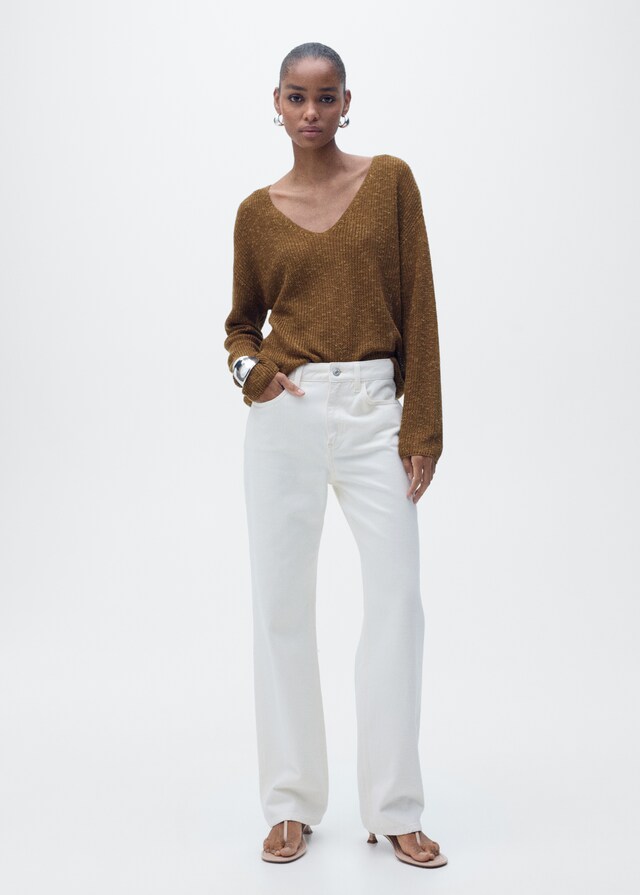 Mango Pullover Maglia Collo A V