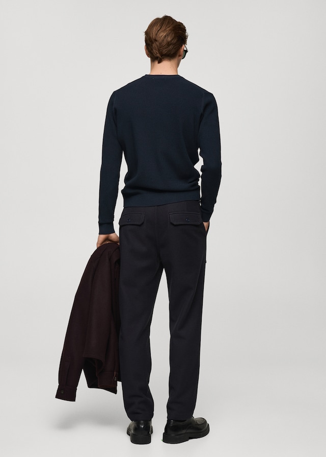 Mango Pullover Maglia Cotone Coste