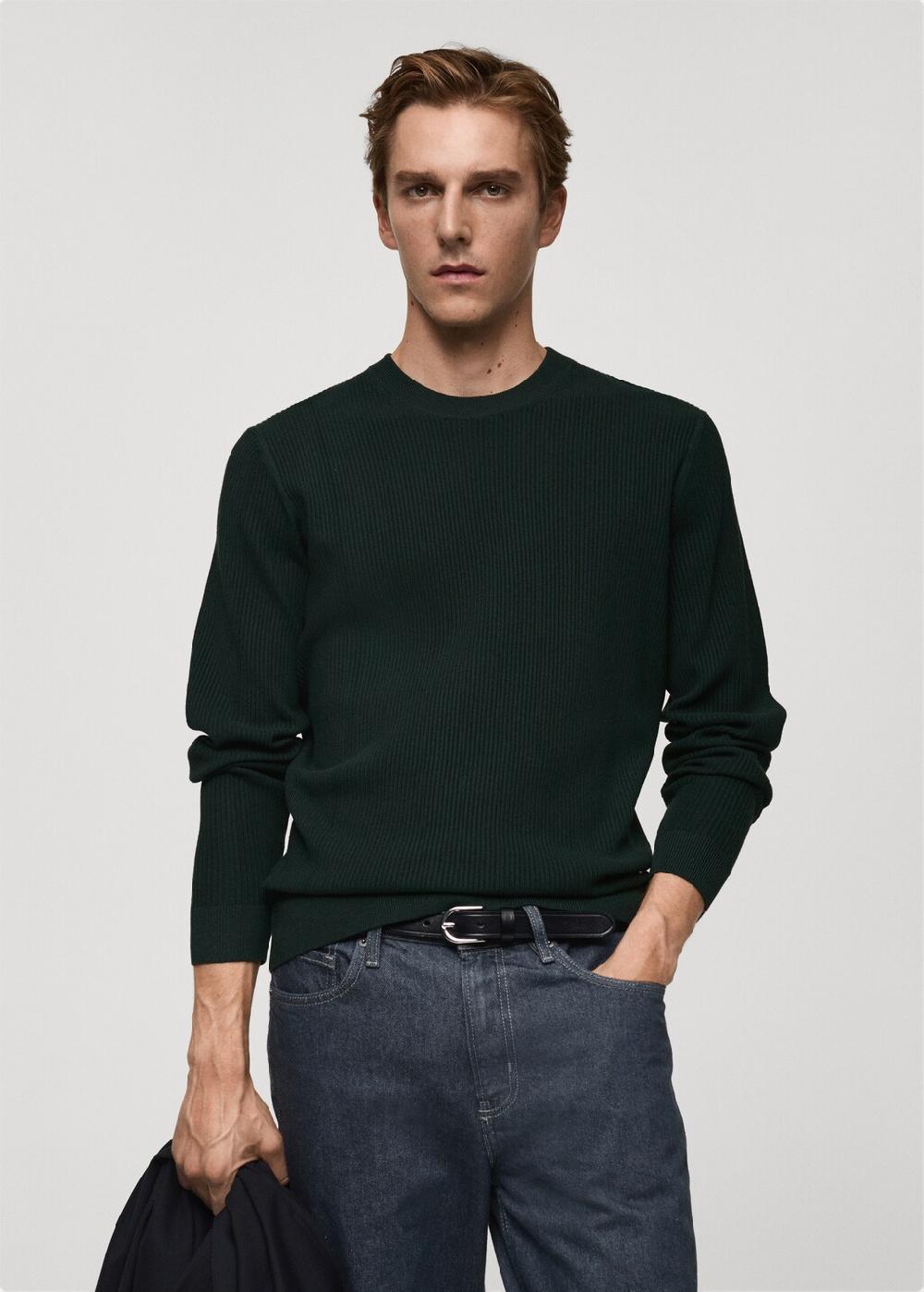 Mango Pullover maglia cotone coste