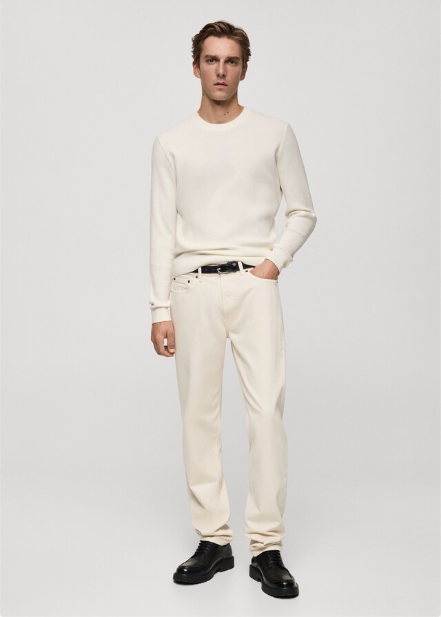 Mango Pullover Maglia Cotone Coste