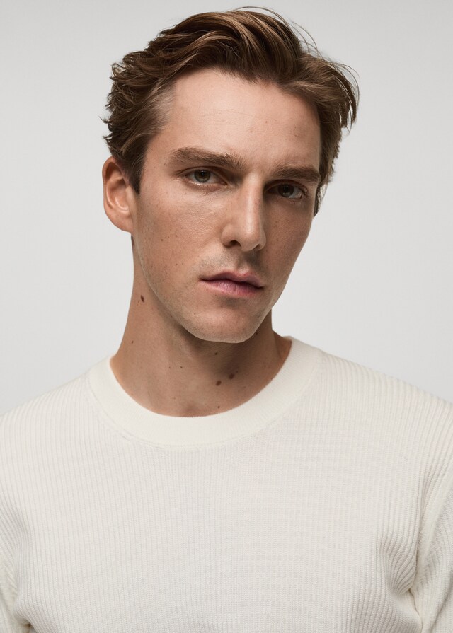 Mango Pullover Maglia Cotone Coste