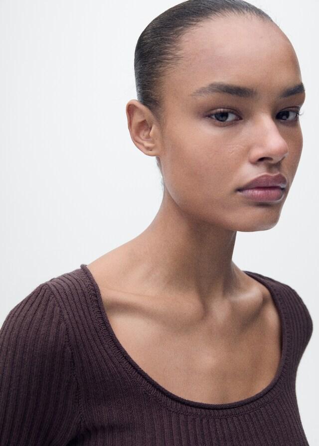 Mango Pullover Maglia Misto Lino