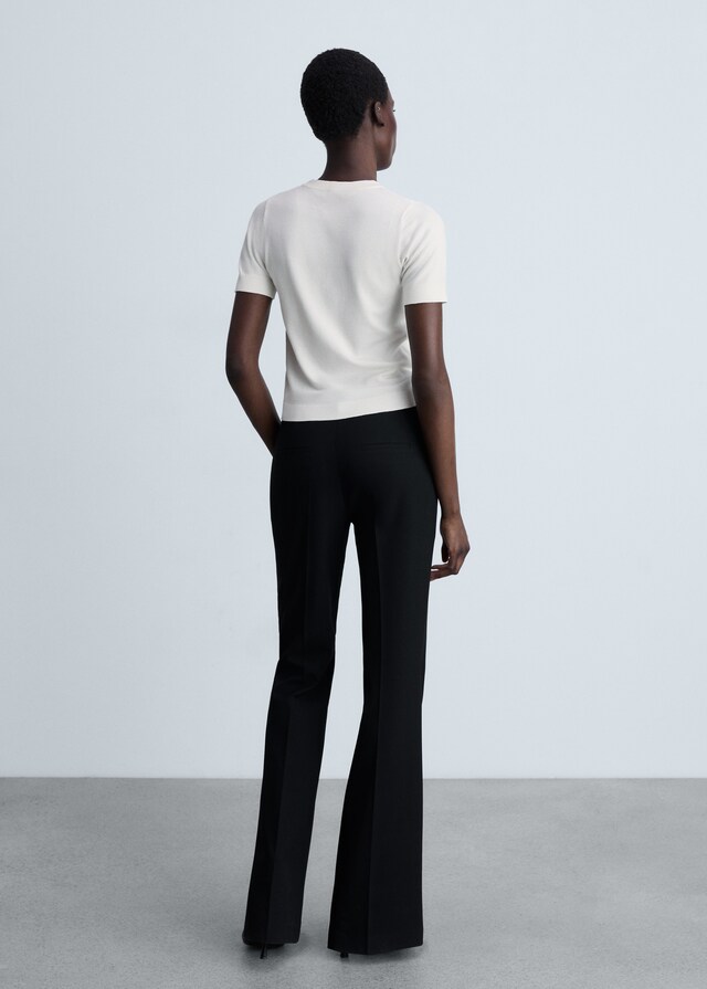 Mango Pullover Maglia Sottile Maniche Corte