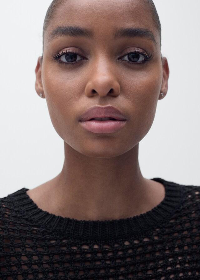 Mango Pullover Maglia Traforata Maniche Corte