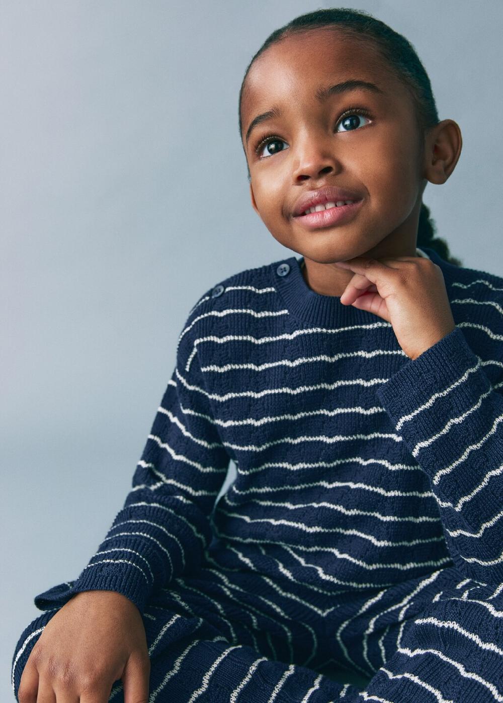 Mango Pullover maglia traforata righe