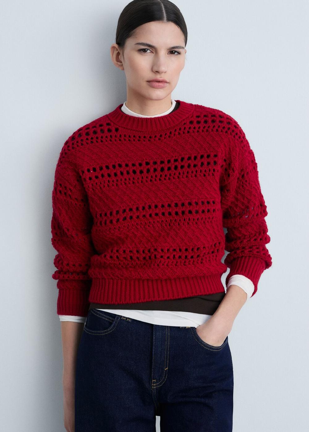 Mango Pullover maglia traforata