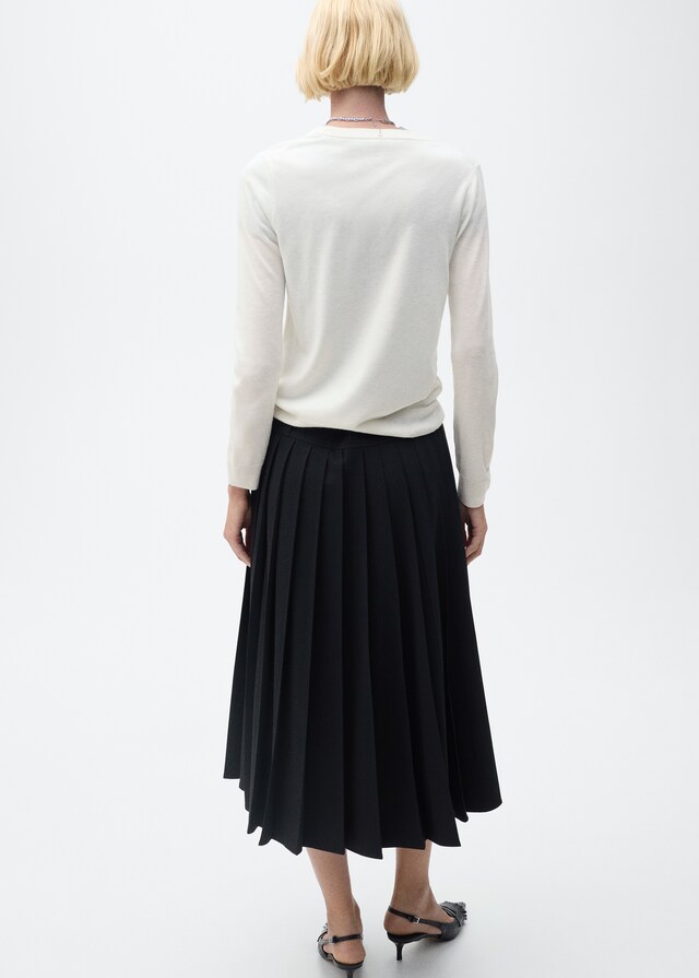 Mango Pullover Misto Lana Collo Stondato