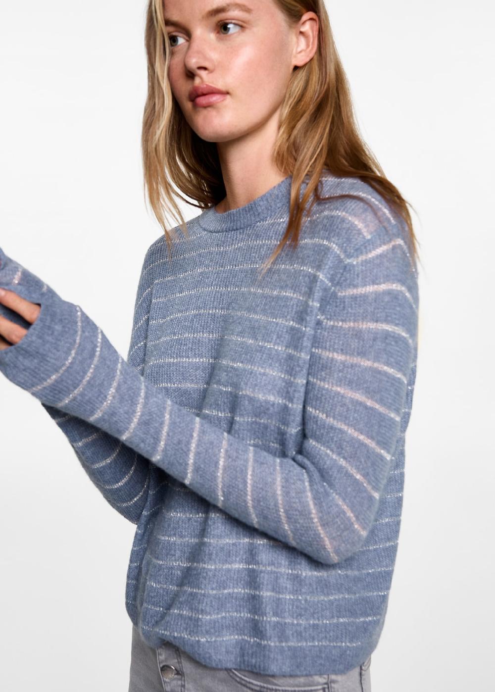 Mango Pullover righe lurex