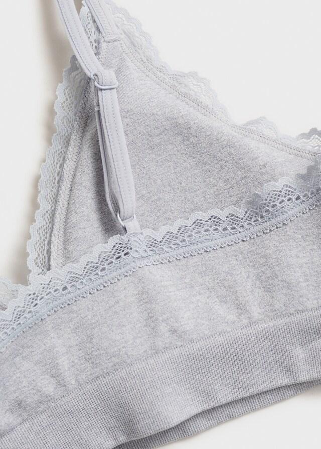 Mango Reggiseno Triangolo Dettaglio Pizzo