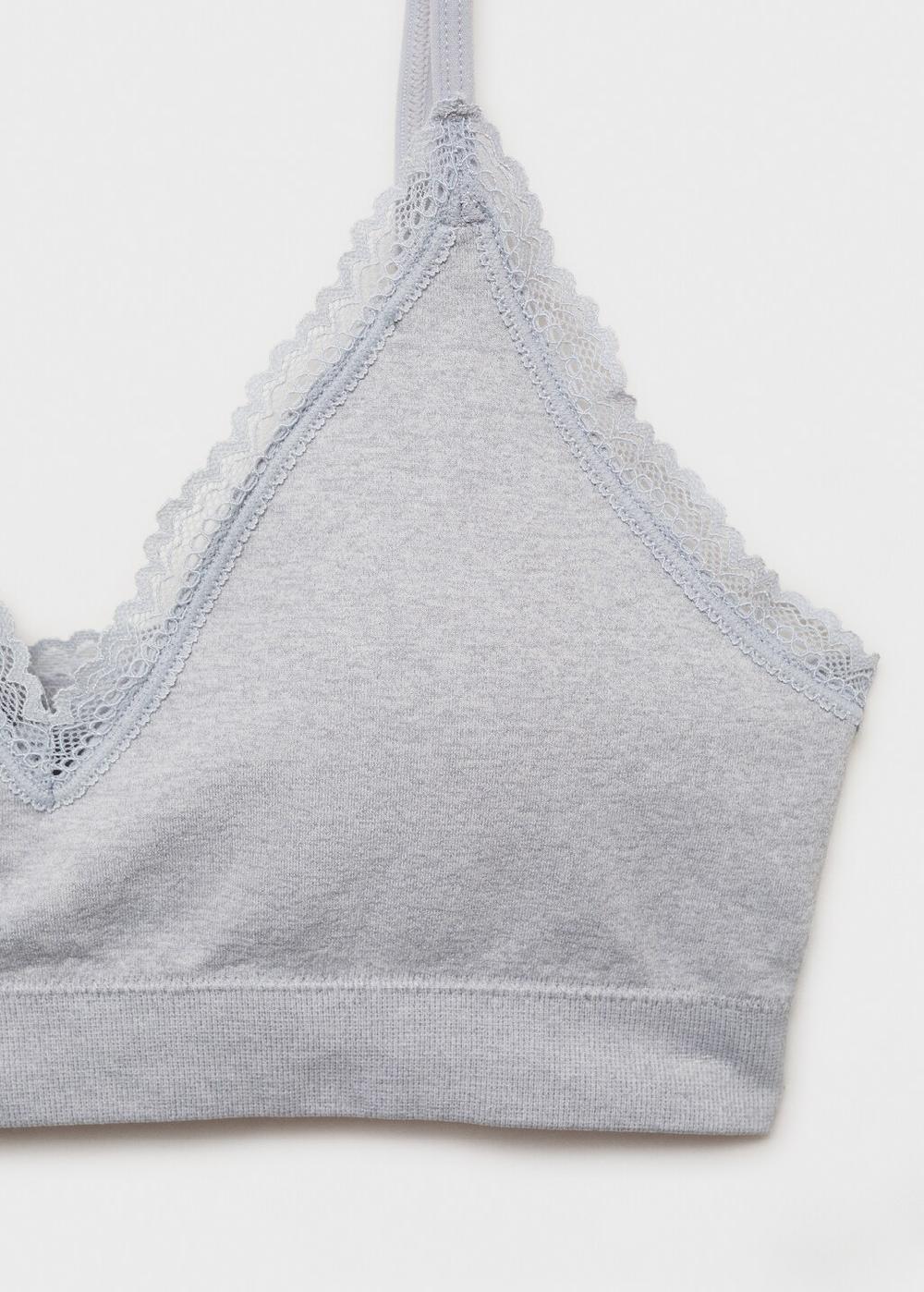 Mango Reggiseno triangolo dettaglio pizzo