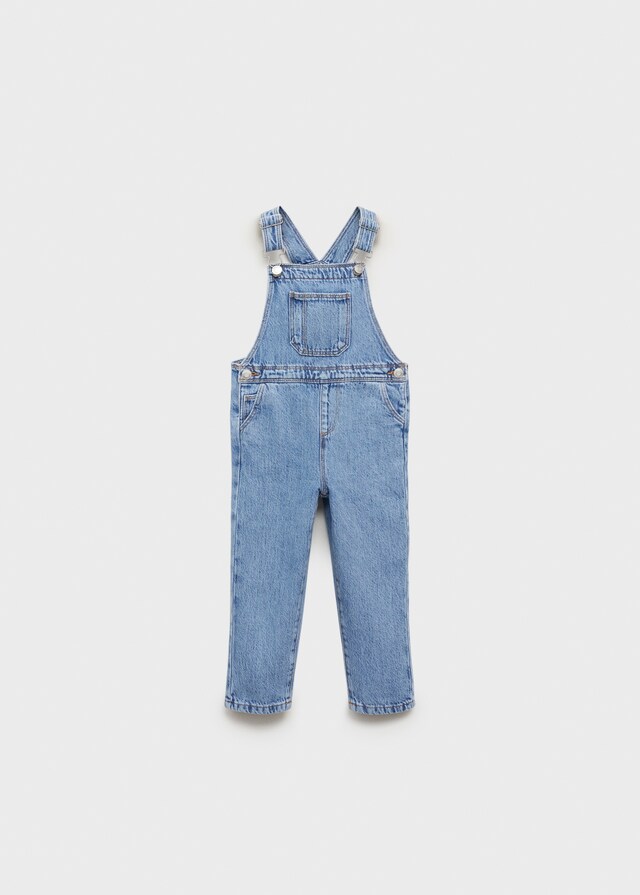 Mango Salopette Lunga Denim Tasca