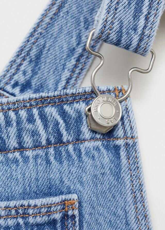 Mango Salopette Lunga Denim Tasca