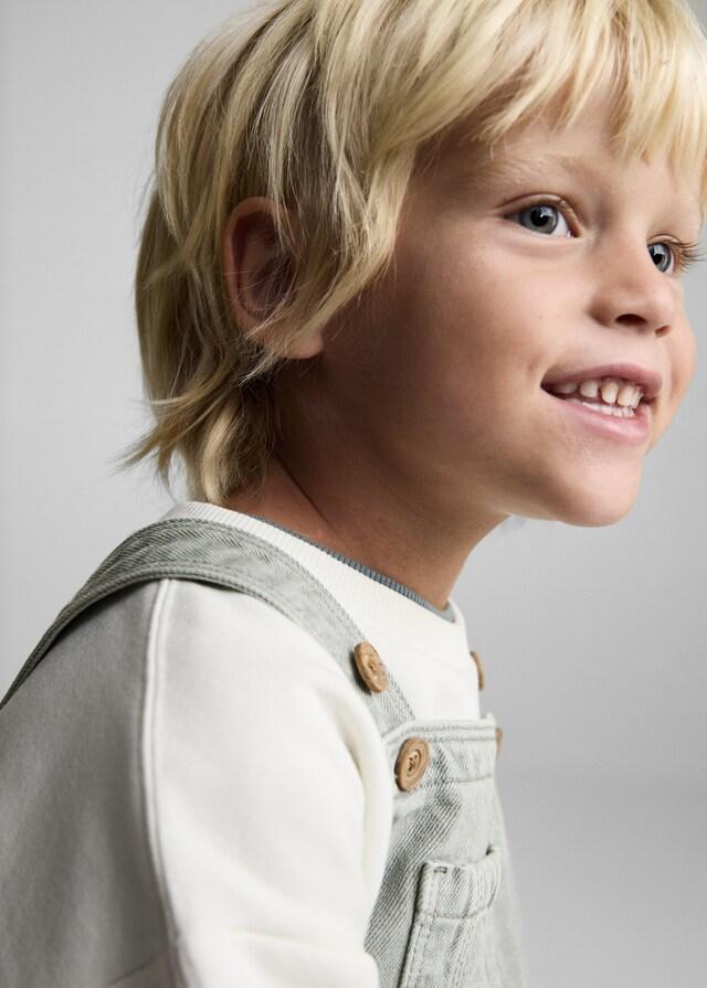 Mango Salopette Lunga Denim Tasca