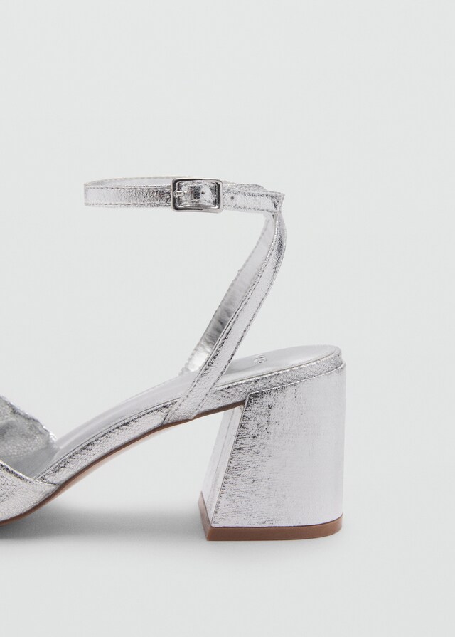 Mango Sandali Dettaglio Fiocco Metallizzato