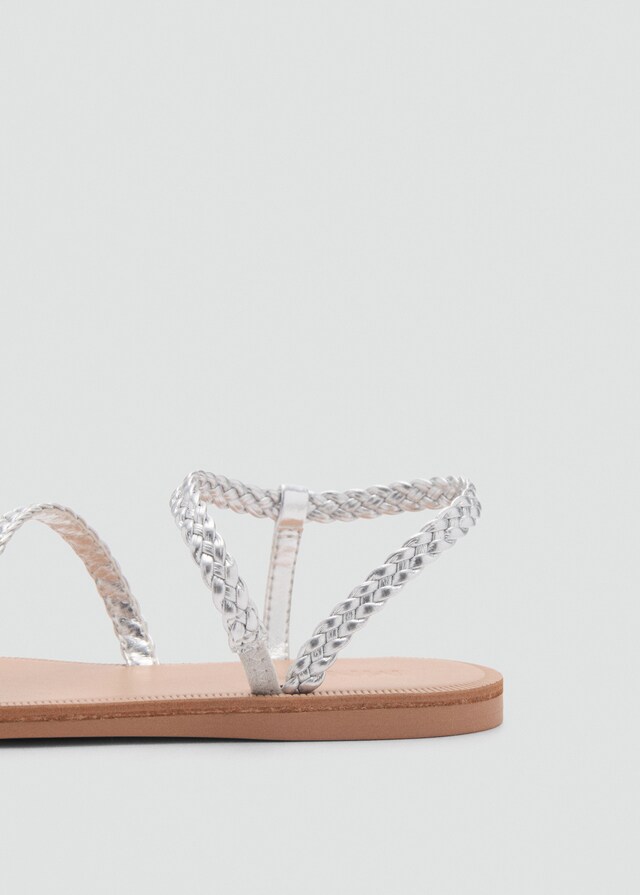 Mango Sandali Fasce Intrecciate